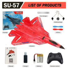 (SU57 Rot) RC-Flugzeug F22 Tarngrau Segelflugzeug 2,4G Fernsteuerung SU-35 EPP-Schaumflugzeug
