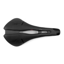 (schwarz) Ultraleichter Vollcarbon-Fahrradsattel, VTT-Rennsattel, Wave-Rennradsattel, Lederpolsterung