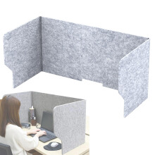 Desk Divider 3Panel Sound Absorbing Privacy Panel for Office and Classroom, Foldable Tabletop Partition 60/80/100cm