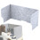 Desk Divider 3Panel Sound Absorbing Privacy Panel for Office and Classroom, Foldable Tabletop Partition 60/80/100cm 1