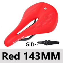 (ROT 143 MM) Neuer Carbonfaser-Sattel für Rennrad, MTB und Mountainbike, geeignet für Radtouren