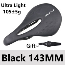 (Neuer schwarzer 143-mm-Sattel) Neuer Carbonfaser-Sattel für Rennrad, MTB und Mountainbike.