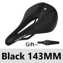 (Schwarz, 143 mm) Neuer Carbonfaser-Sattel für Rennrad, MTB und Mountainbike, geeignet für Radtouren