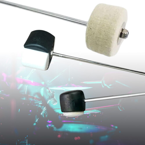 Double Sided Bass Drum Beater with Balanced Rebound Control and Durable Stainless Construction 1