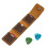 Guitar Pick Holder PU Leather Case with Compact ThreePocket Design for Easy Pick Access 4