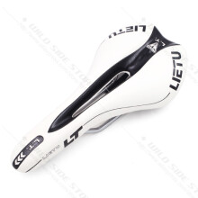 (Weiß) Fahrradsattel MTB Rennradsattel Sitzfläche aus PU-Leder Komfortabel 273*135mm
