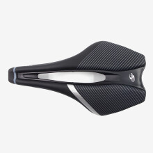 (schwarz-silberner) Triathlon-Fahrradsattel für Damen und Herren, Rennrad, Offroad, MTB, Mountainbike,
