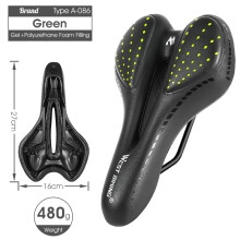 (086 Grün) Fahrradsattel MTB Rennradsattel Mountainbike-Sattel aus atmungsaktivem, weichem PU-Material