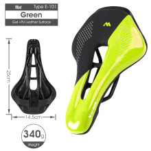 (101 Grün) Fahrradsattel MTB Rennradsattel Mountainbike-Sattel aus atmungsaktivem, weichem PU-Material