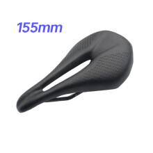 (p) Leder-Carbon-Sattel MTB/Rennrad 143/155 mm Fahrradsattel Superleichtes Leder-Carbon-Polster Carbon