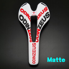 (Mattweiß-Rot) Neueste Carbonfaser-MTB-Fahrradsattel-Carbon-Sattel-Sitzkissen ultraleicht Rennrad/Mountainbike