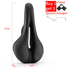 (Rennrad-Set) Ergonomischer Fahrradsattel mit Memory-Schaum für Rennrad und MTB, atmungsaktiv, hohl