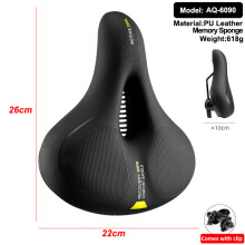 (AQ6090 Gelb) Ergonomischer Fahrradsattel mit Memory-Schaum für Rennrad und Mountainbike, atmungsaktiv,