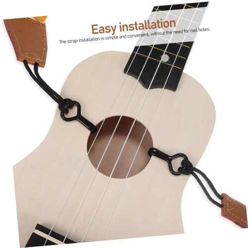 Ukulele Strap No Drill J Hook Adjustable Length Lightweight Shoulder Strap for Standing Play 1