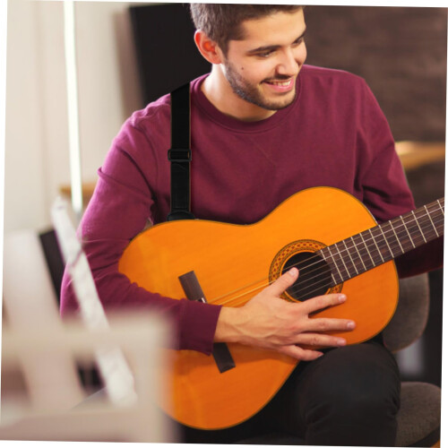 Durable Electric Guitar Strap with Lock Buckle Comfortable Shoulder Support Adjustable Fit 2