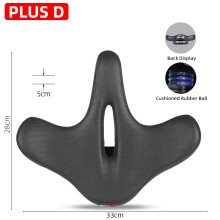 (PLUS Thick D) Ergonomischer Fahrradsattel für lange Radtouren, breitere und dickere Polsterung, MTB-Tourenrad