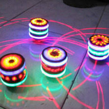 Spinning Top Colorful Flash LED Light Laser Music Gyroscope Children's Wood Luminous Music Gyro Classic