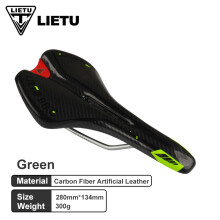 (Carbonfaser-Grün) Fahrradsattel MTB Rennrad Radfahren Silikon-Rutschfester Sattelsitz Silikakissen