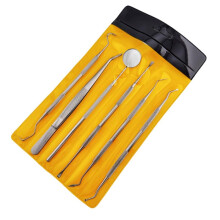Professional Stainless Steel Dental Cleaning Kit for Plaque and Tartar Removal, 6pcs Set