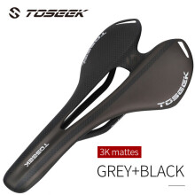 (Grau-Matt) Neueste 3K-Matt-Vollcarbon-Sattel-Rennrad-/MTB-Fahrradsattel-Fahrradteile rotes Carbon