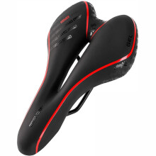 (Type A Red) Bicycle Saddle MTB Mountain Road Bike Seat Comfortable Soft Cycling Cushion Exercise Bike