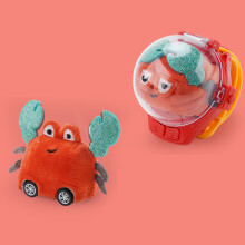 (Rote Krabbe) Kinder-RC-Auto Mini-Uhr Spielzeug mit LED-Leuchten 2,4 GHz RC-Auto Spielzeuguhr Hase Krabbe
