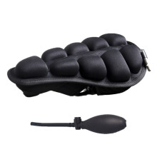 (Upgrade S schwarz) 3D-Airbag-Fahrradsattelbezug, superweich, stoßdämpfend, für MTB und Rennrad, verdickt