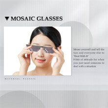 Thug Life Cosplay Sunglasses Japanese Pixels for Party / Cosplay Sunglasses Black 1