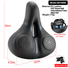 (006 Silica Gel) Ergonomischer Fahrradsattel mit Memory-Schaum für Rennrad und MTB, atmungsaktiv, hohl