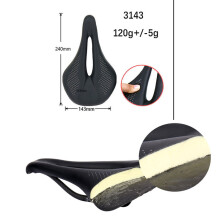 (240 x 143 mm, 120 g) Vollcarbon-Fahrradsattel, MTB/Rennradsattel, ultraleicht, atmungsaktiv, komfortabel