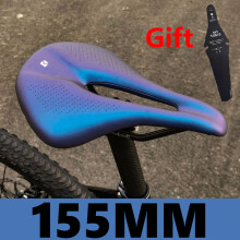 (blau, 155 mm) Neuer Carbonfaser-Sattel für Rennrad, MTB und Mountainbike, geeignet für Radtouren