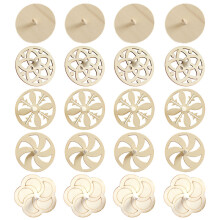 (Wood Color)20pcs Unfinished Wooden Spinning Tops Classic Gyroscope Balance Toy for Kids Adults DIY