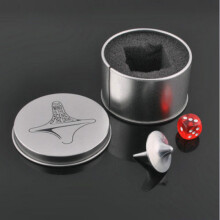 (As Picture)1 X Mini Great Zinc Alloy Silver Spinning Top From Inception Totem Movie Children Toys With