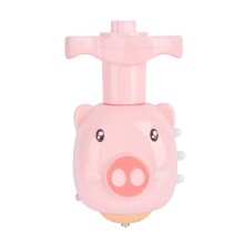 (Pink)Luminous Spinning Top Gyro Flashing Light Spinning Top Toy Animal Figures Model Launcher Rotating