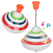 Classic Spinning Tops Toy Funny Music Light Gyro Toy Hand Push Down Spinner Top LED Flash Gyro Kids