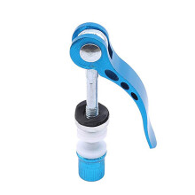 (Blau) Fahrrad-Roller-Schnellspannklemme aus Aluminiumlegierung, verstellbare Sattelstützenklemme für