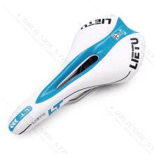 (Himmelblau) Fahrradsattel MTB Rennradsattel Sitzfläche aus PU-Leder, komfortabel, 273 x 135 mm