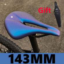 (blau, 143 mm) Neuer Carbonfaser-Sattel für Rennrad, MTB und Mountainbike, geeignet für Radtouren