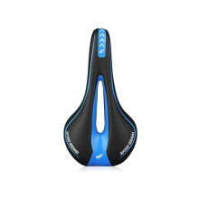 (Schwarz/Blau) Extra weicher Silikon-Fahrradsattel für MTB und Mountainbike