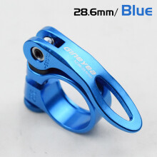 (Blau, 28,6 mm) Sattelrohrklemme aus Aluminiumlegierung für MTB/Rennrad mit Schnellspanner für Mountainbike-Sattel