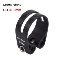 (31,8 mm – UD Matt) Superleichte 14 g 3K UD Carbonfaser-Sattelstützenklemme für MTB und Rennrad, Kiefer