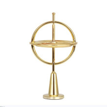 (Gold)Creative Scientific Educational Metal Finger Gyroscope Gyro Top Pressure Relieve Classic Toy Traditional