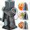 Adjustable 3-Drum Kitchen Grater for Fast, Even and Safe Cheese Vegetable Prep 2