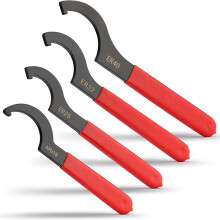 Coilover Wrench Spanner, 4 PçSNon-Slip Spanner Set Wrench, Professional Universal Rubber Handle Wrench Wrench Tool