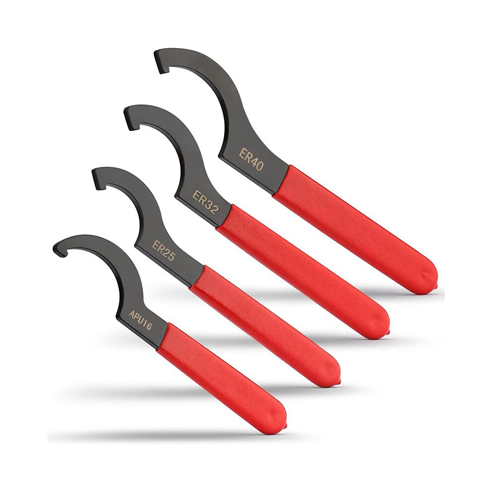 Coilover Wrench Spanner, 4Pcs Non-Slip Spanner Wrench Set, Professional Universal Rubber Handle Wrench Spanner Tool 4711468316089