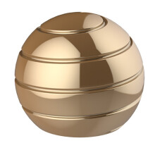 (Gold 45mm)Illusion Flowing Desk Ball Decompression Toy Finger Gyroscope Spinning Tops Metal Kids Kinetic