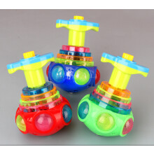 (B-3PCS)New Spinning Top Flash Luminous Spinning Tops Toy Colorful Top Ejection Toy Flashing Led Gyroscope