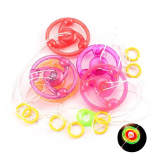 (As Shown)10Pcs Flash Pull Line Led Flywheel Hot Fire Wheel Glow Flywheel Whistle Classic Toys Flashing