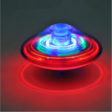 (Color random)Electric Gyroscope Laser Color Flash LED Light Toy Music Gyro Peg-Top Spinner Spinning