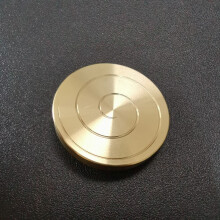 (yellow)Desktop Coin Gyro Transfer Good Luck Gyro Mezmocoin Pocket Toy Stainless Steel Rotary Gyro Adult